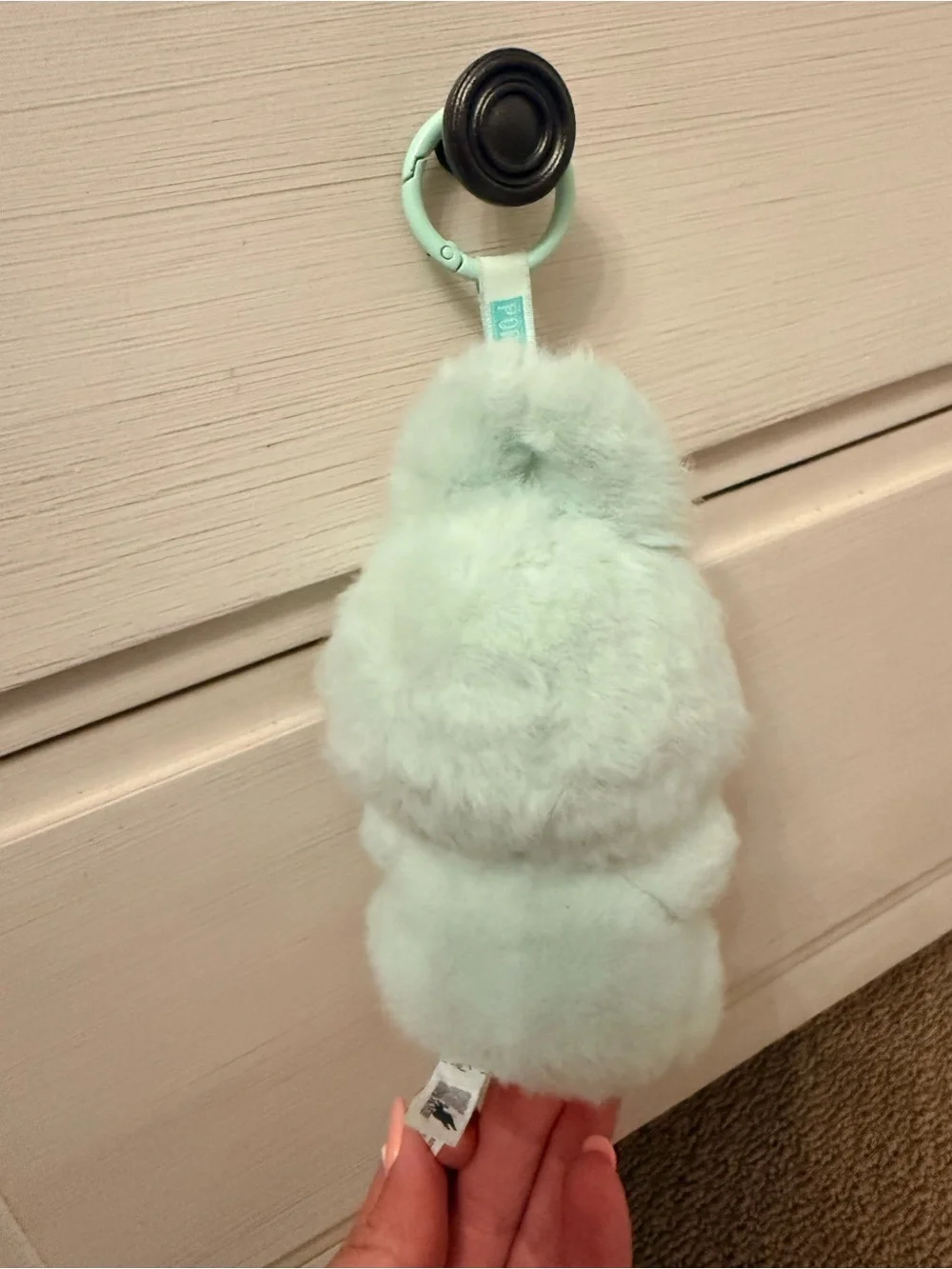 Authentic Labubu Plush Clip-On Toy Keychain - Mint